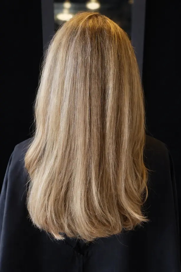 Resultaat van natuurlijke highlights en lowlights bij Kapsalon Bicare in Leek