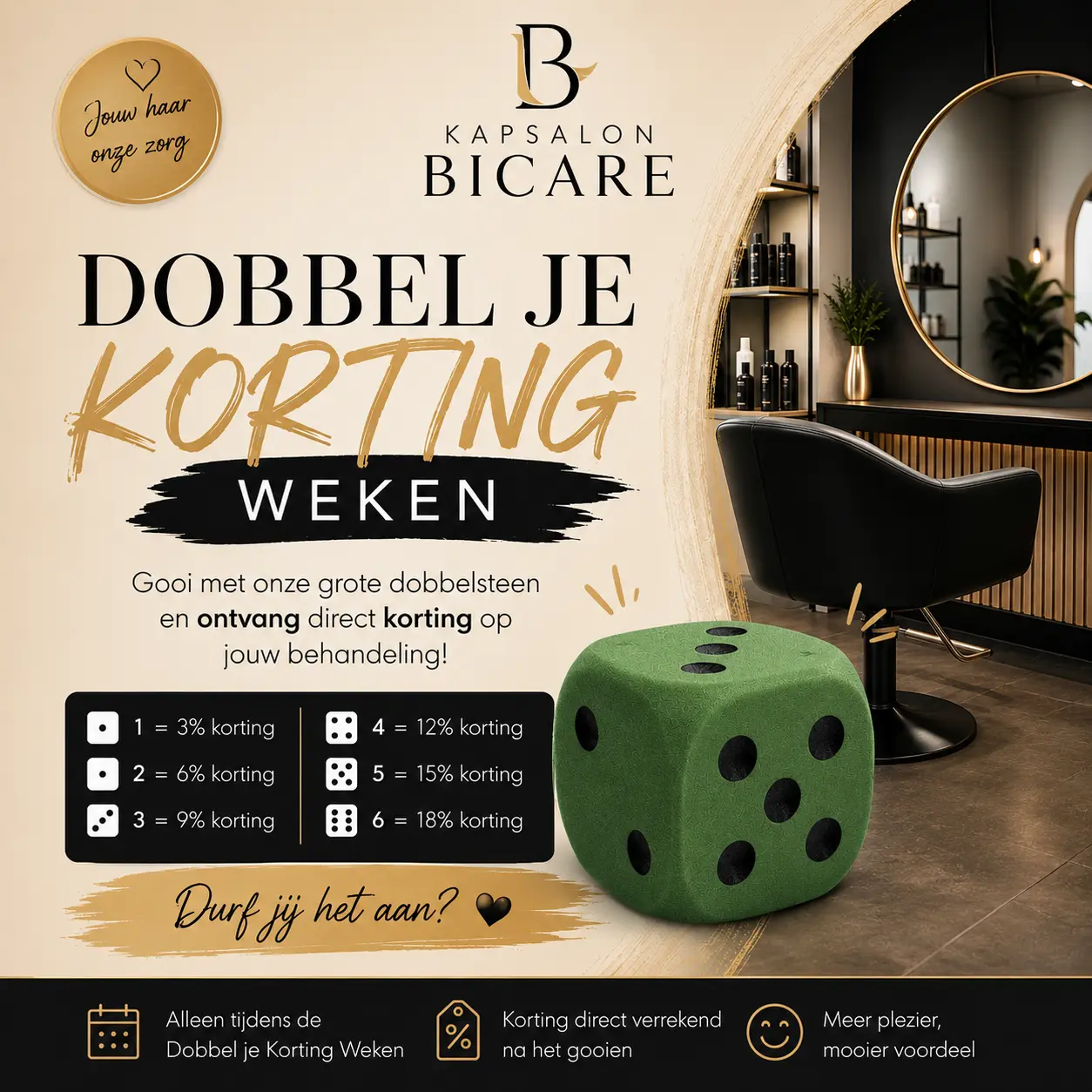 Kapsalon Bicare - Korting